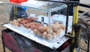 An image of Smokies and boiled eggs business in Kenya