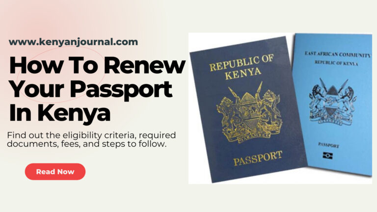An Infographic Of How To Renew Your Passport In Kenya