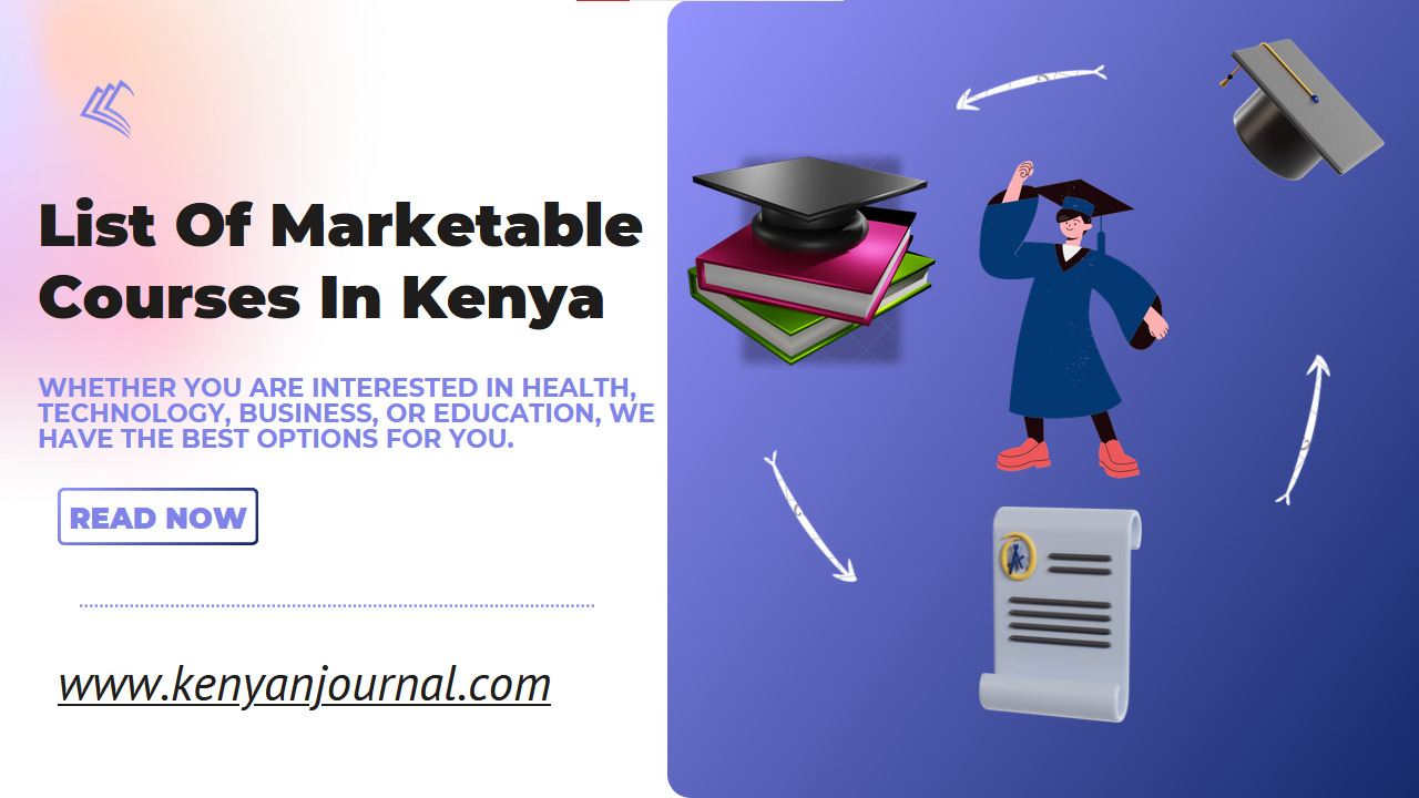 An infographic of a List Of Marketable Courses In Kenya