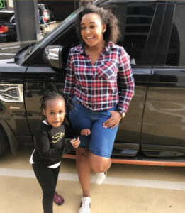 A picture of Betty Kyalo and her daughter