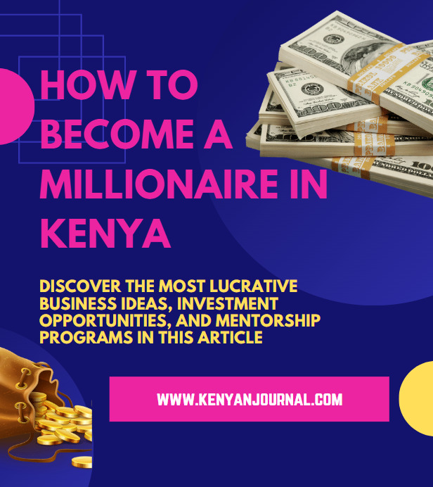 An infographic of How to Become a Millionaire in Kenya