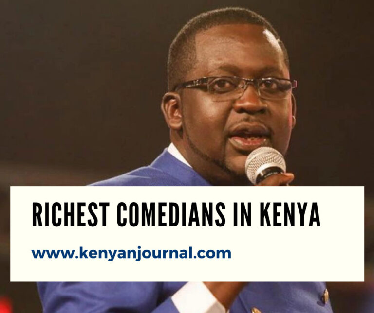 An infographic Showing Richest Comedians in Kenya
